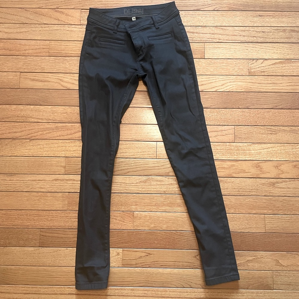 DL1961 Coated Black Denim Jeans